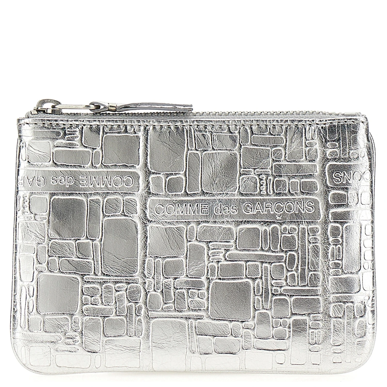 Silver Calfskin Cardholder