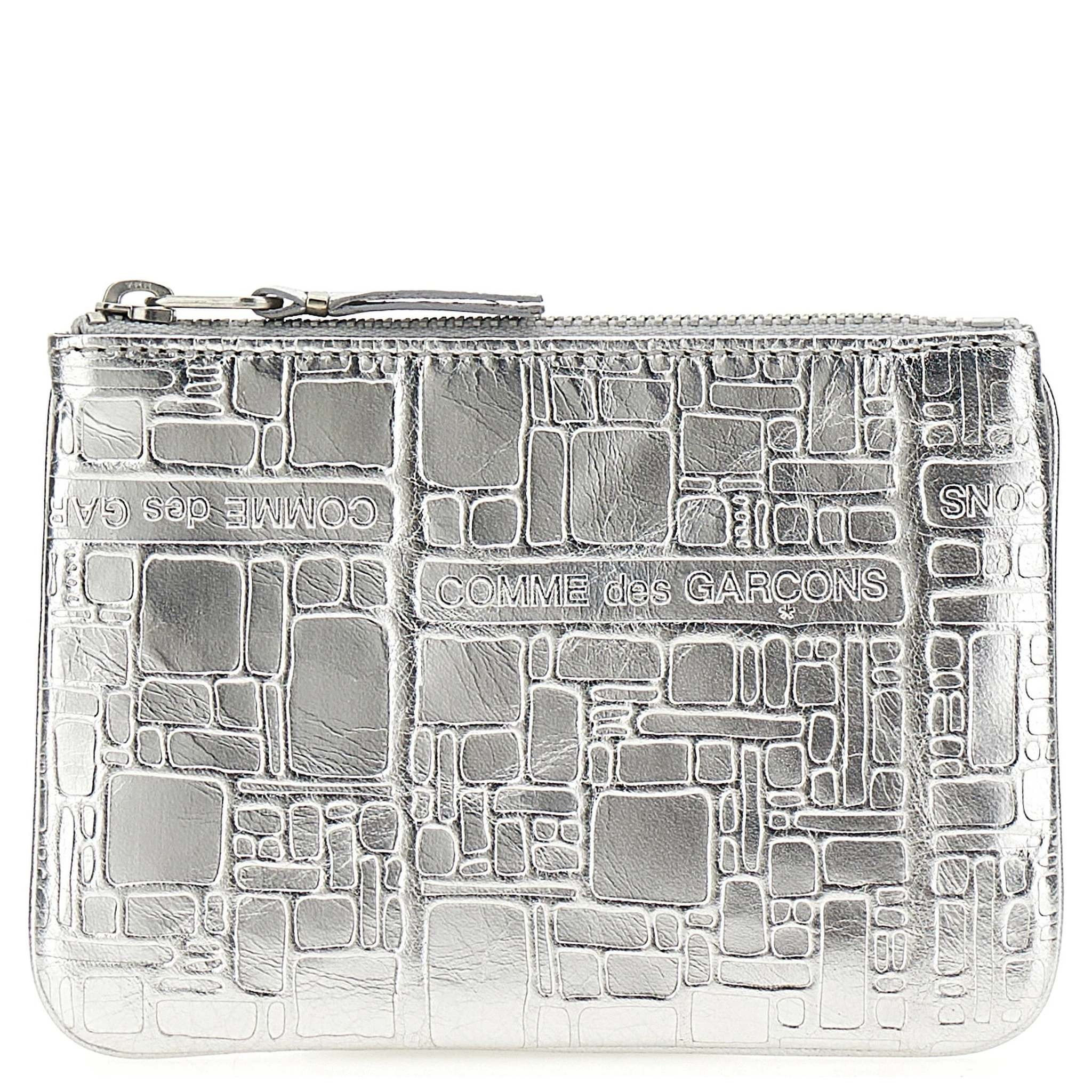 Silver Calfskin Cardholder