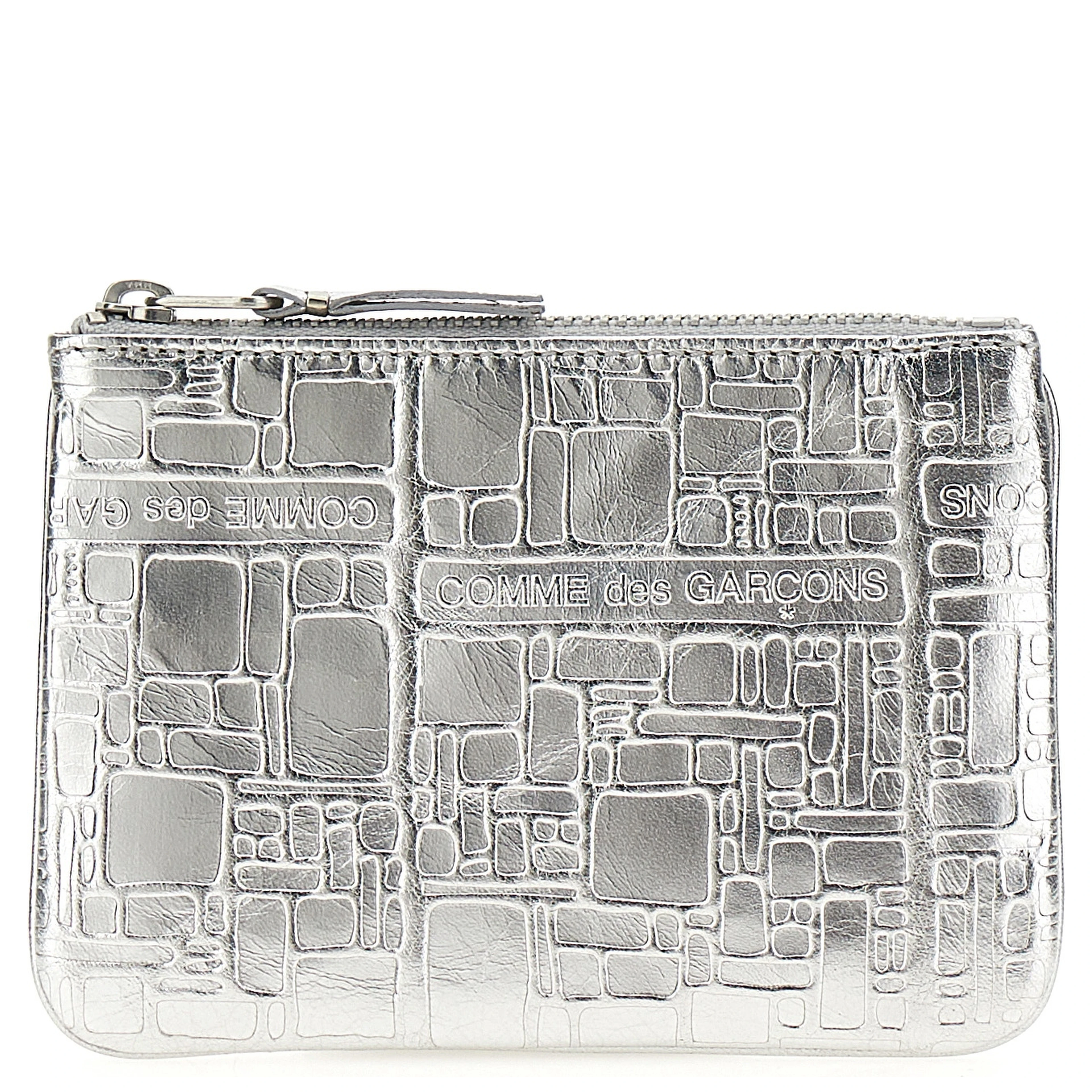 Silver Calfskin Cardholder