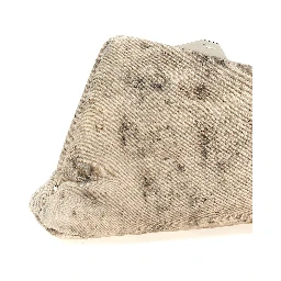Gray Leather Clutch Bag