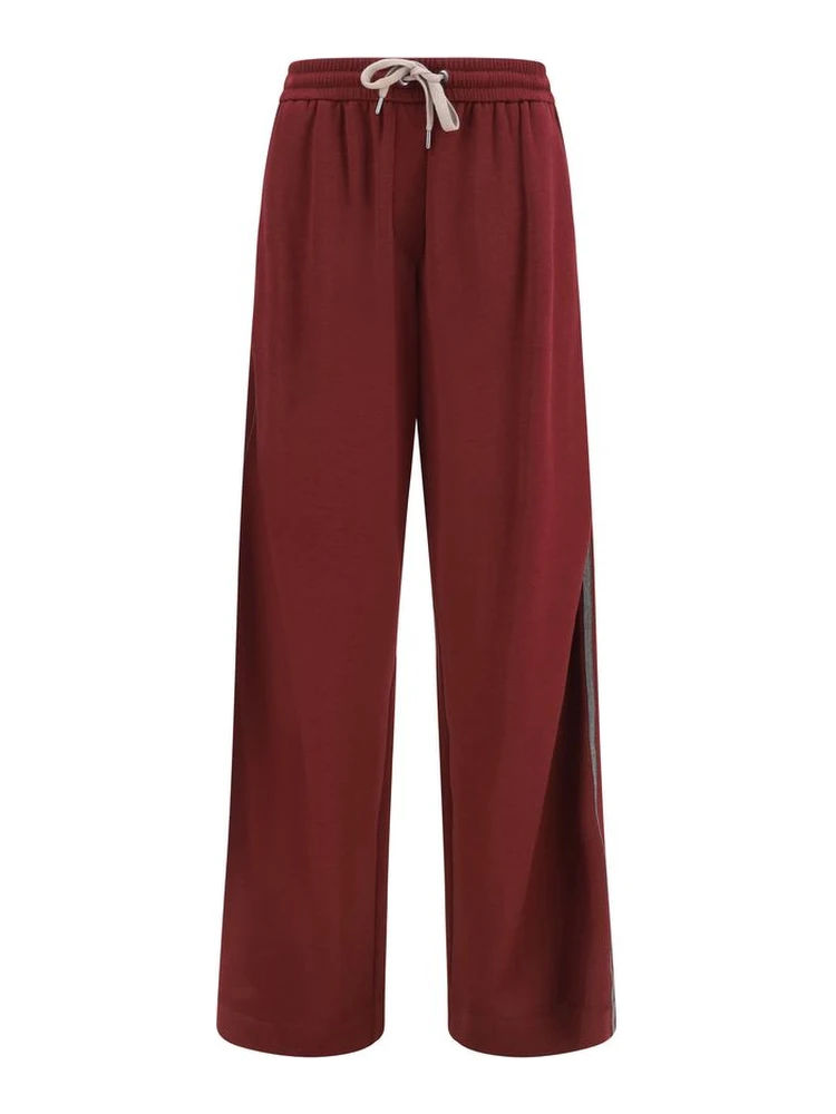 Bordeaux Cotton Athletic Pants