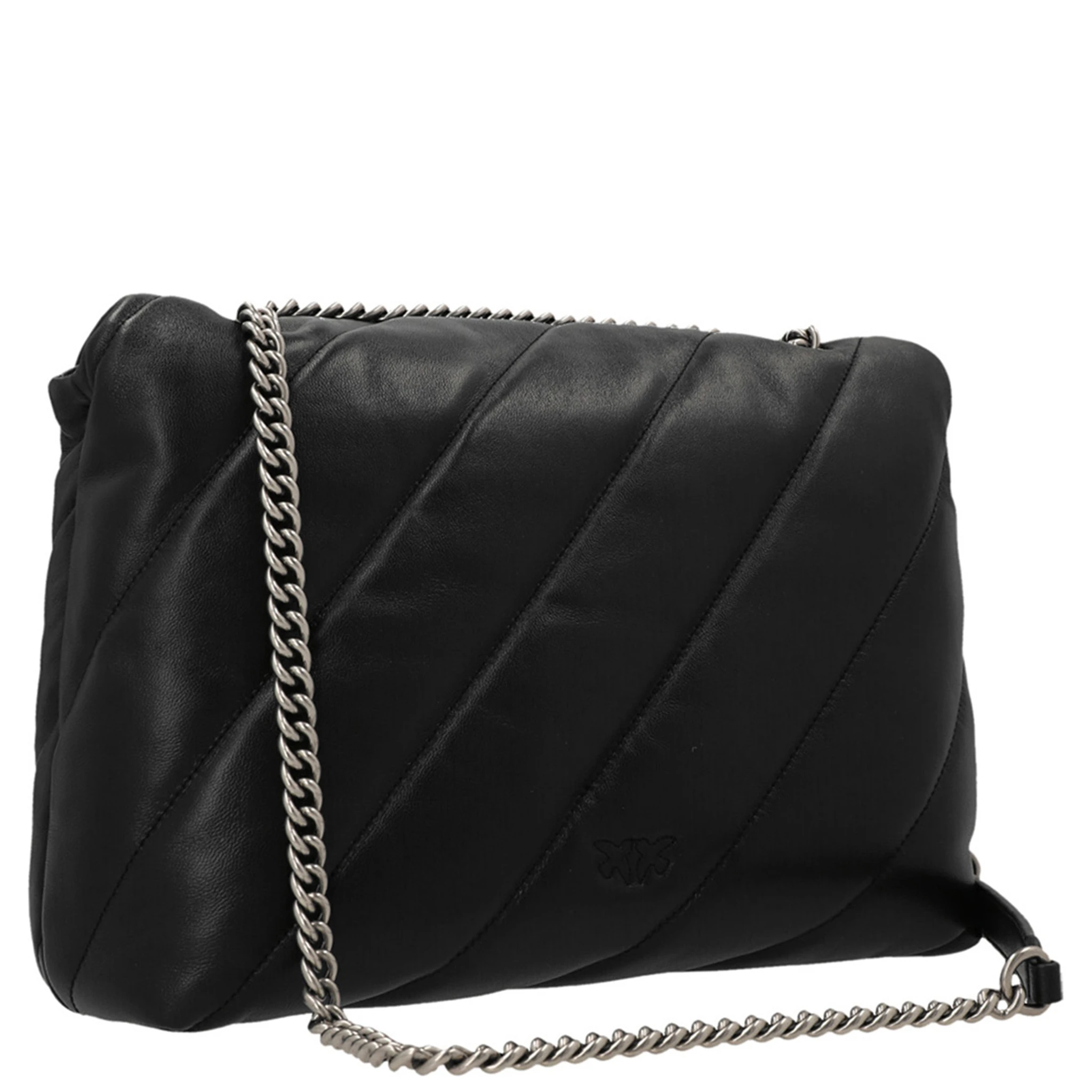 Black Lamb Leather Crossbody Bag