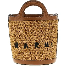 Brown Cotton Handbag