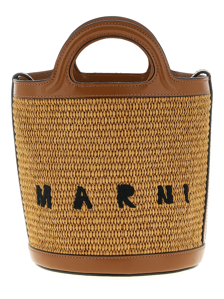 Brown Cotton Handbag