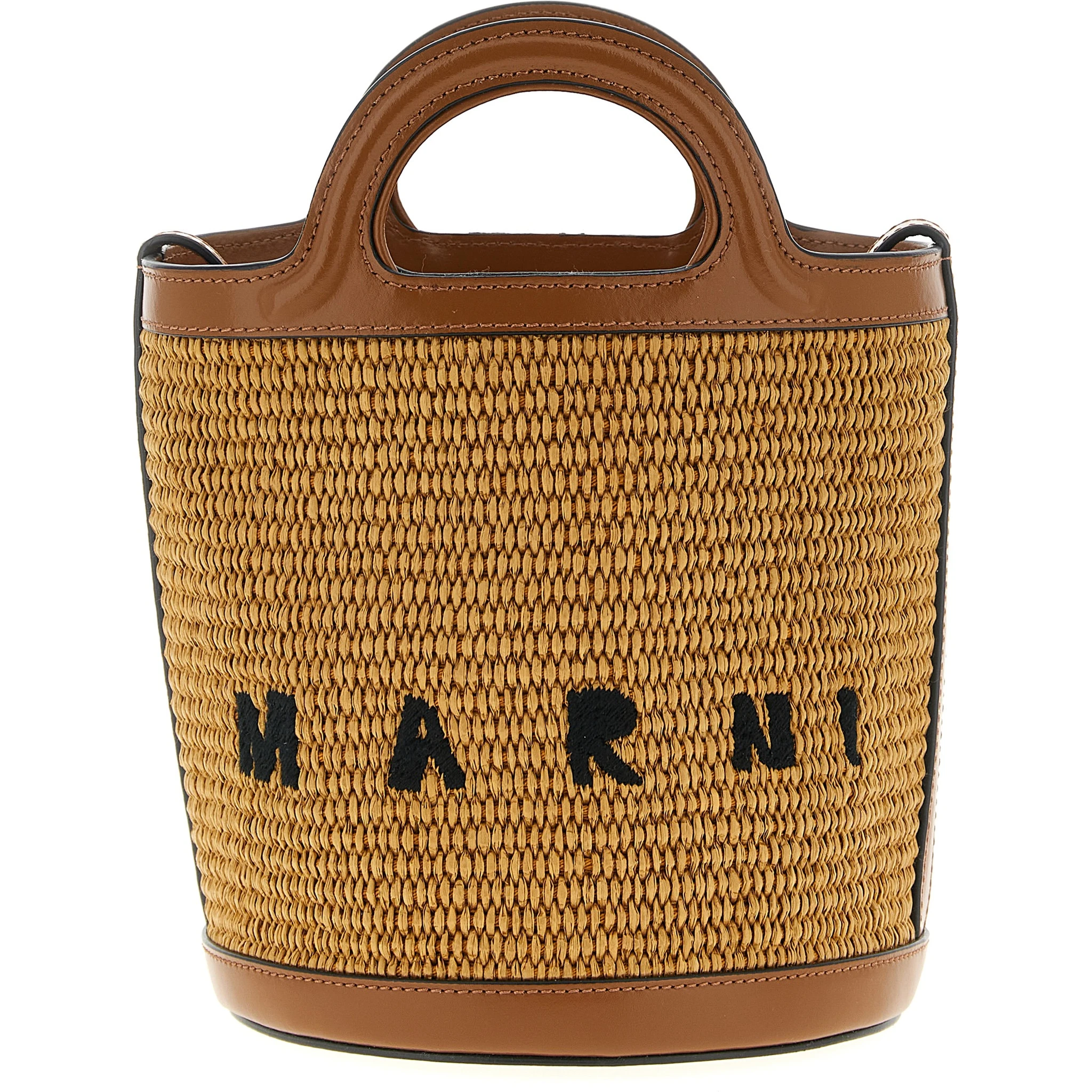 Brown Cotton Handbag