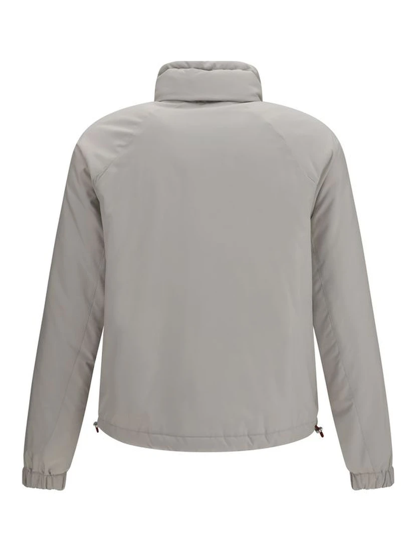 Gray Polyester Shell Jacket