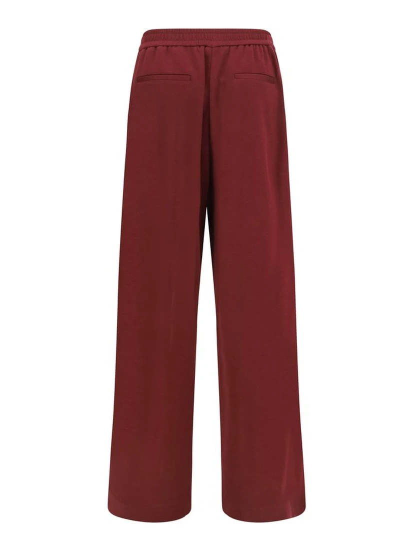 Bordeaux Cotton Athletic Pants