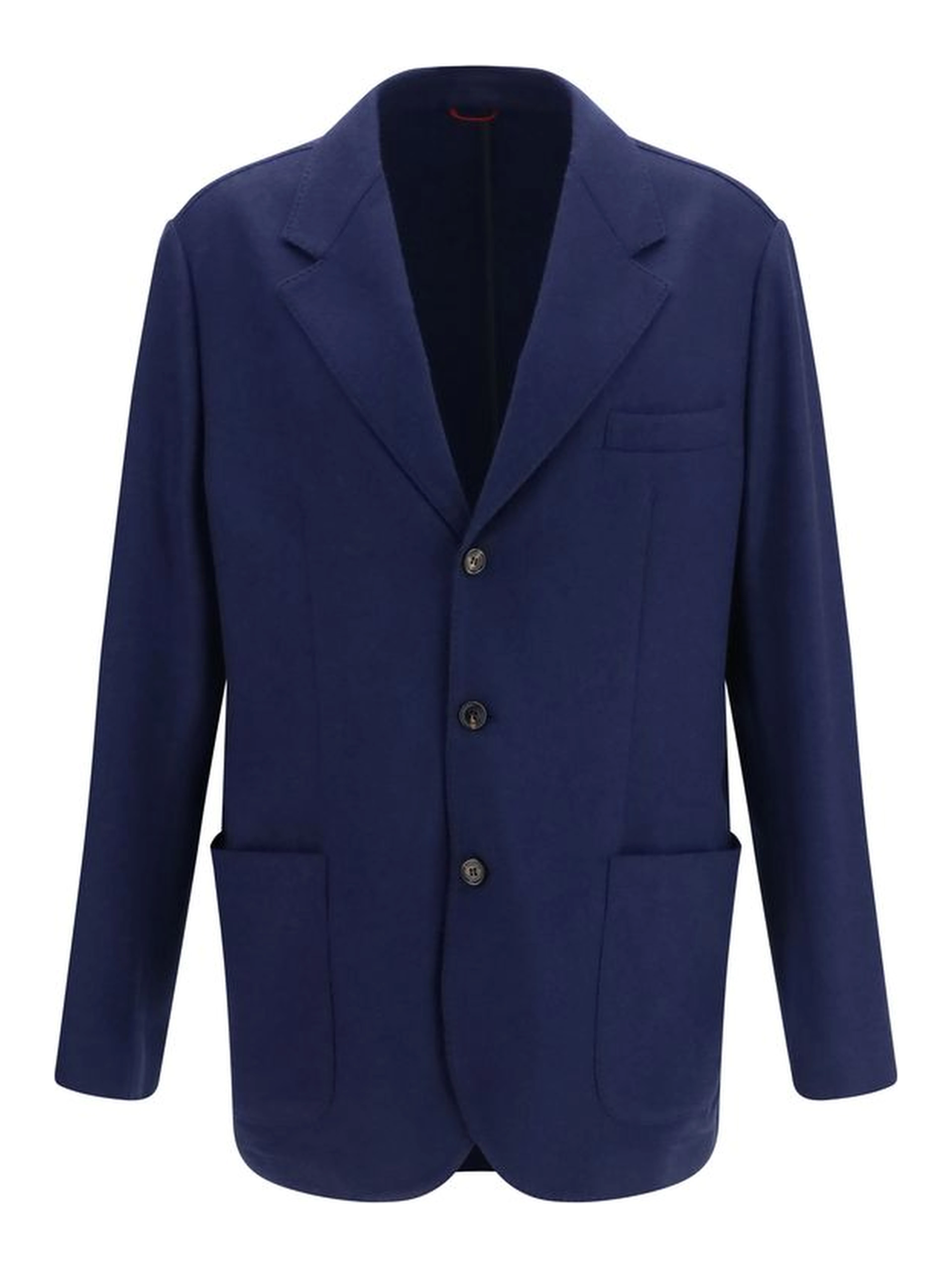 Blue Cashmere Full-Length Jacket