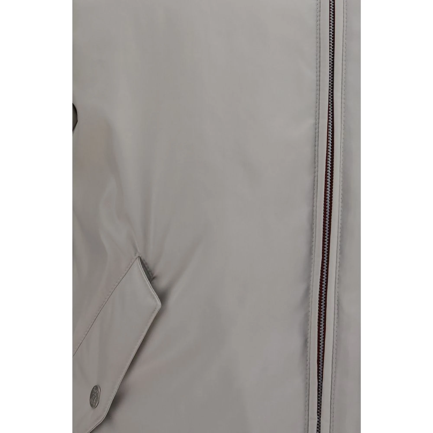 Gray Polyester Shell Jacket