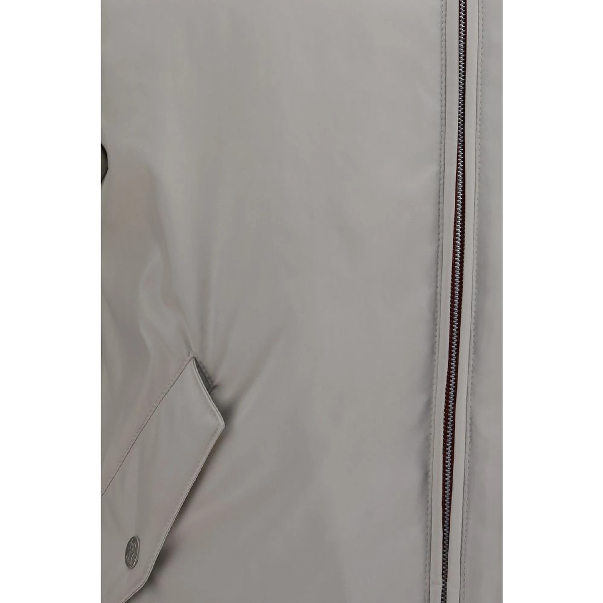Gray Polyester Shell Jacket