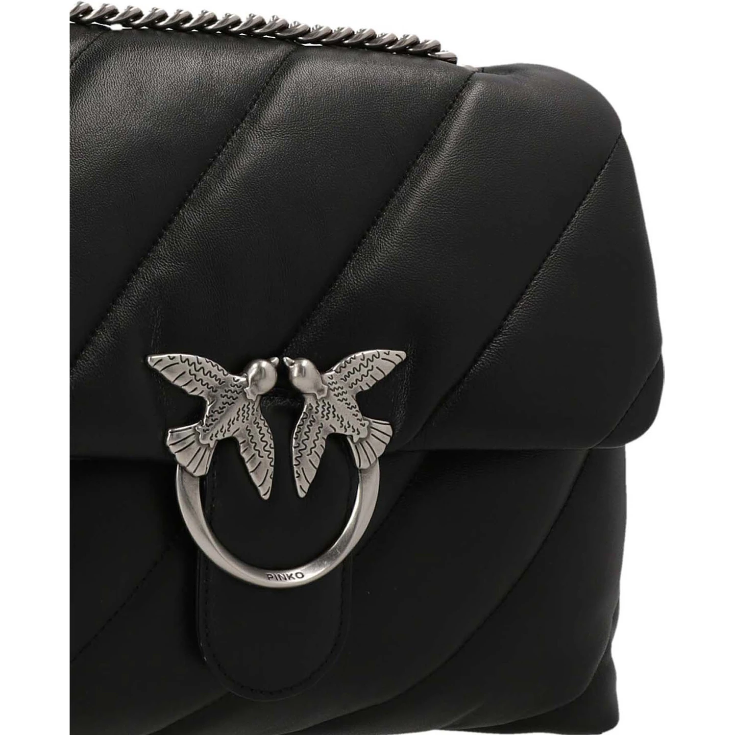 Black Lamb Leather Crossbody Bag