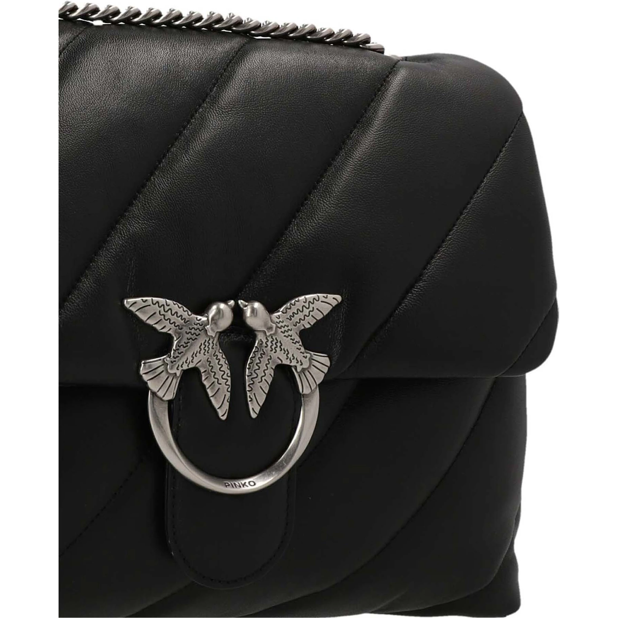Black Lamb Leather Crossbody Bag