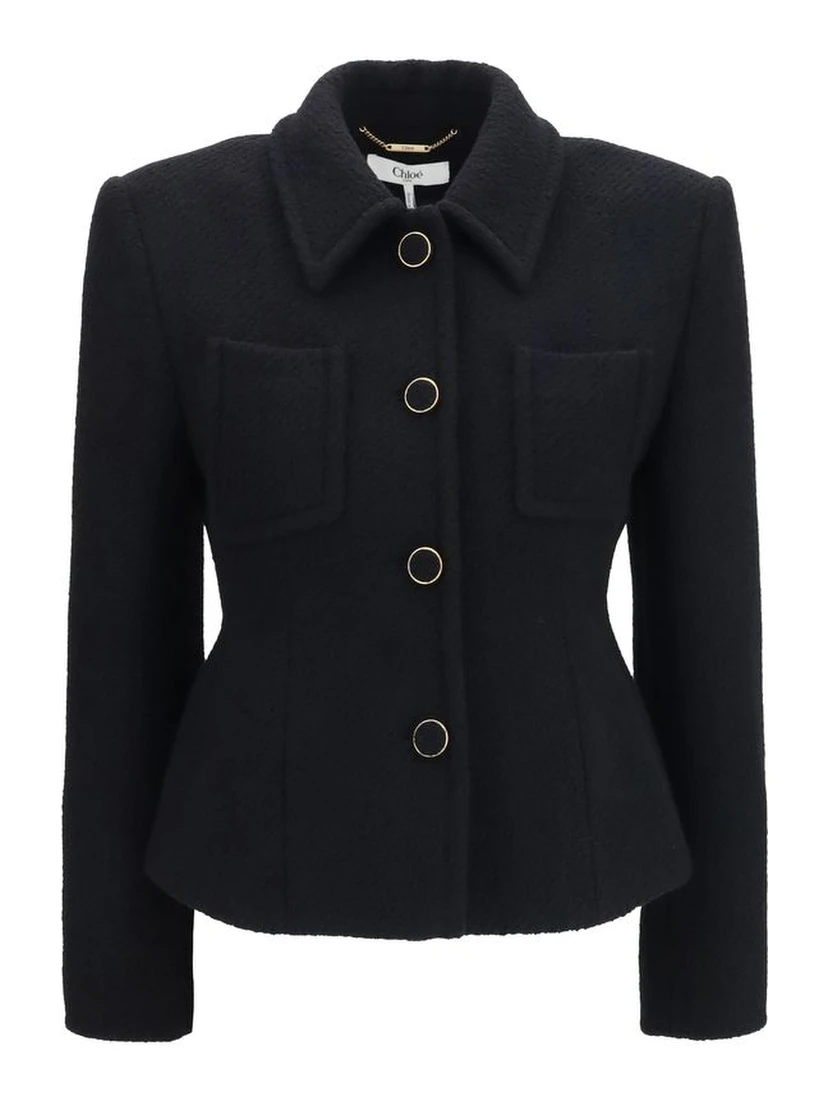 Black Wool Oves Aries Blazer