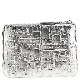 Silver Calfskin Cardholder