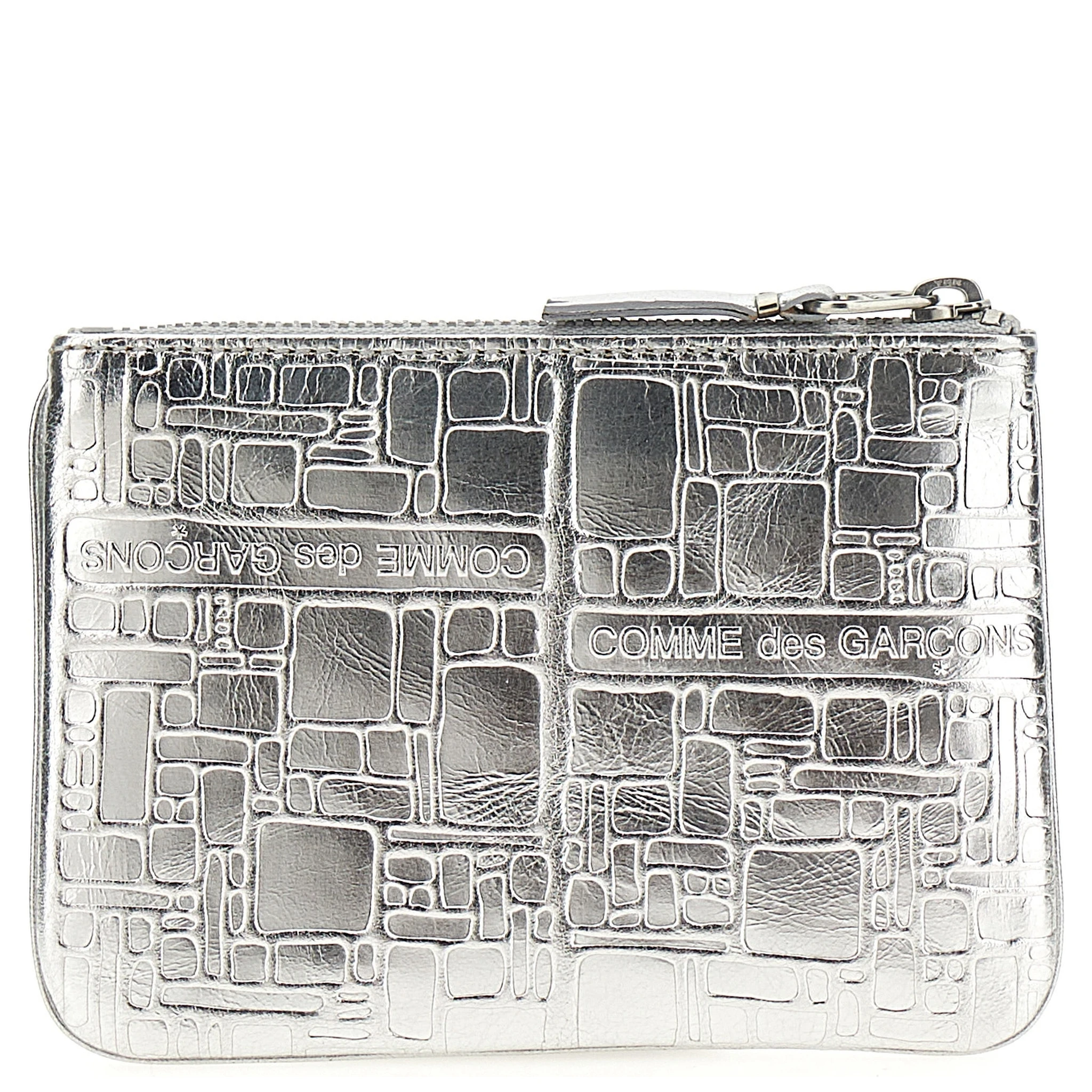 Silver Calfskin Cardholder