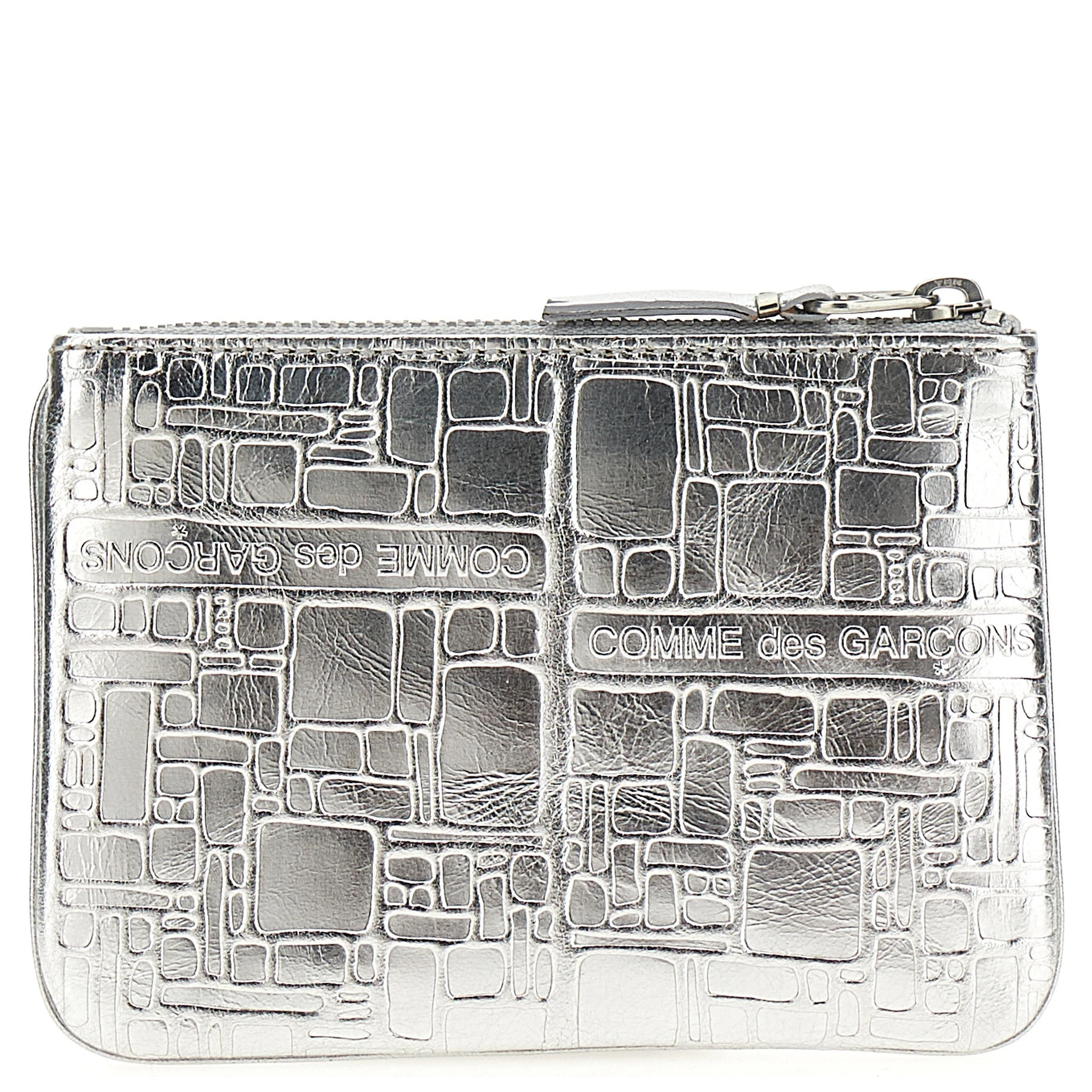 Silver Calfskin Cardholder