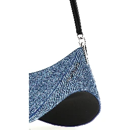 Blue Calfskin Shoulder Bag