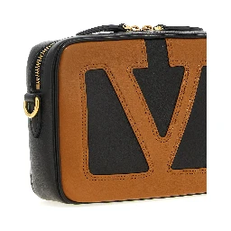 Brown Lamb Leather Crossbody Bag