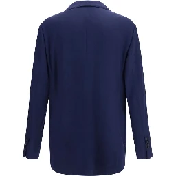 Blue Cashmere Full-Length Jacket