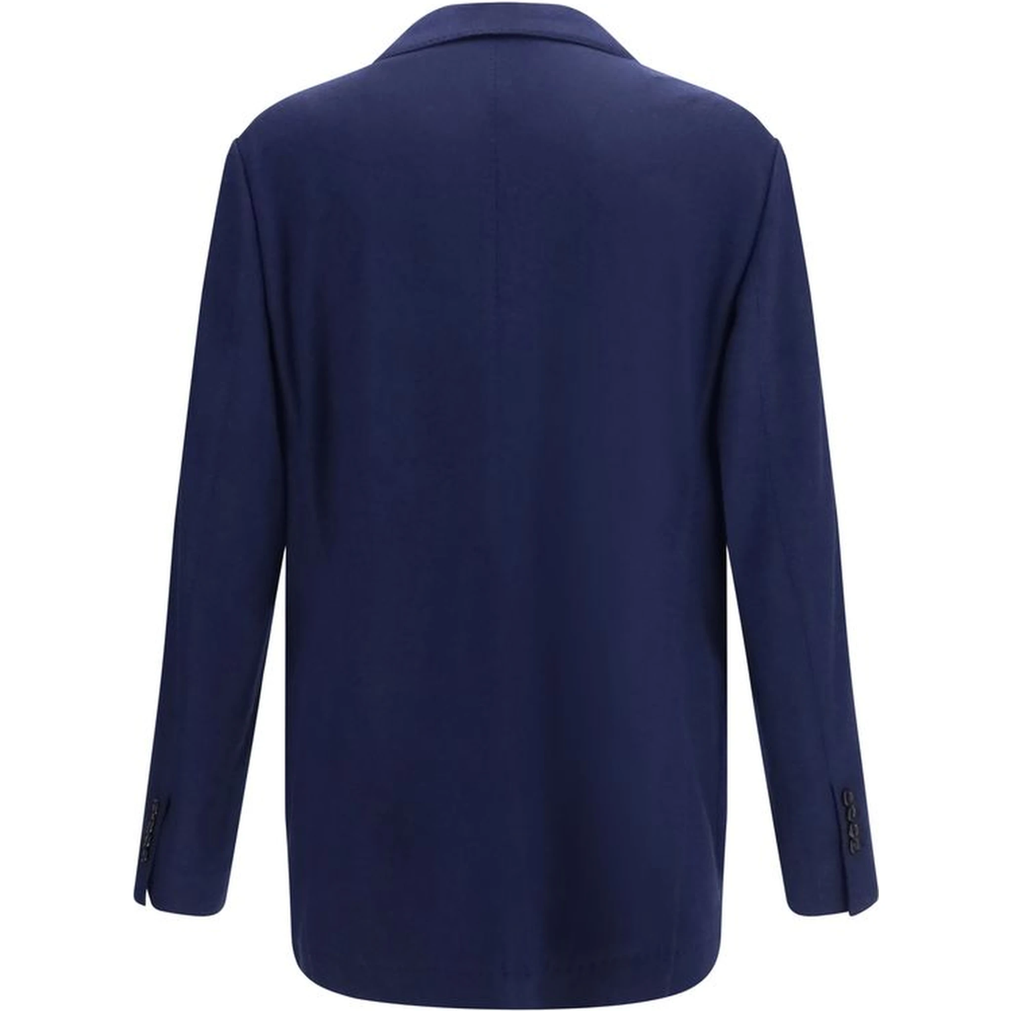 Blue Cashmere Full-Length Jacket