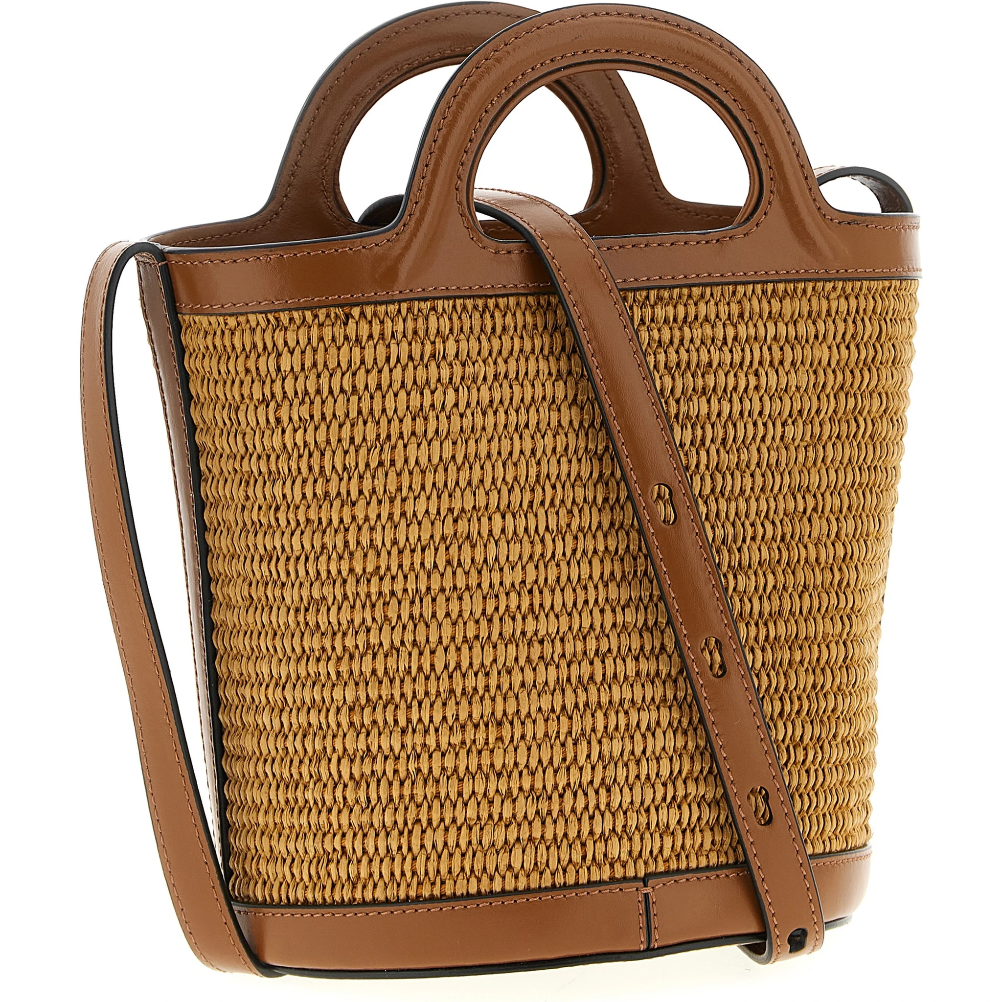 Brown Cotton Handbag