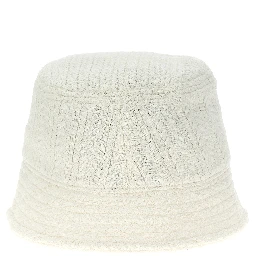 White Viscose Bucket Hat