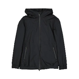 Black Polyester Shell Jacket