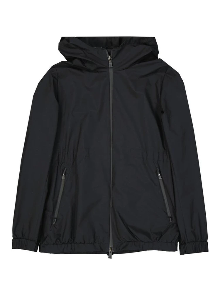Black Polyester Shell Jacket