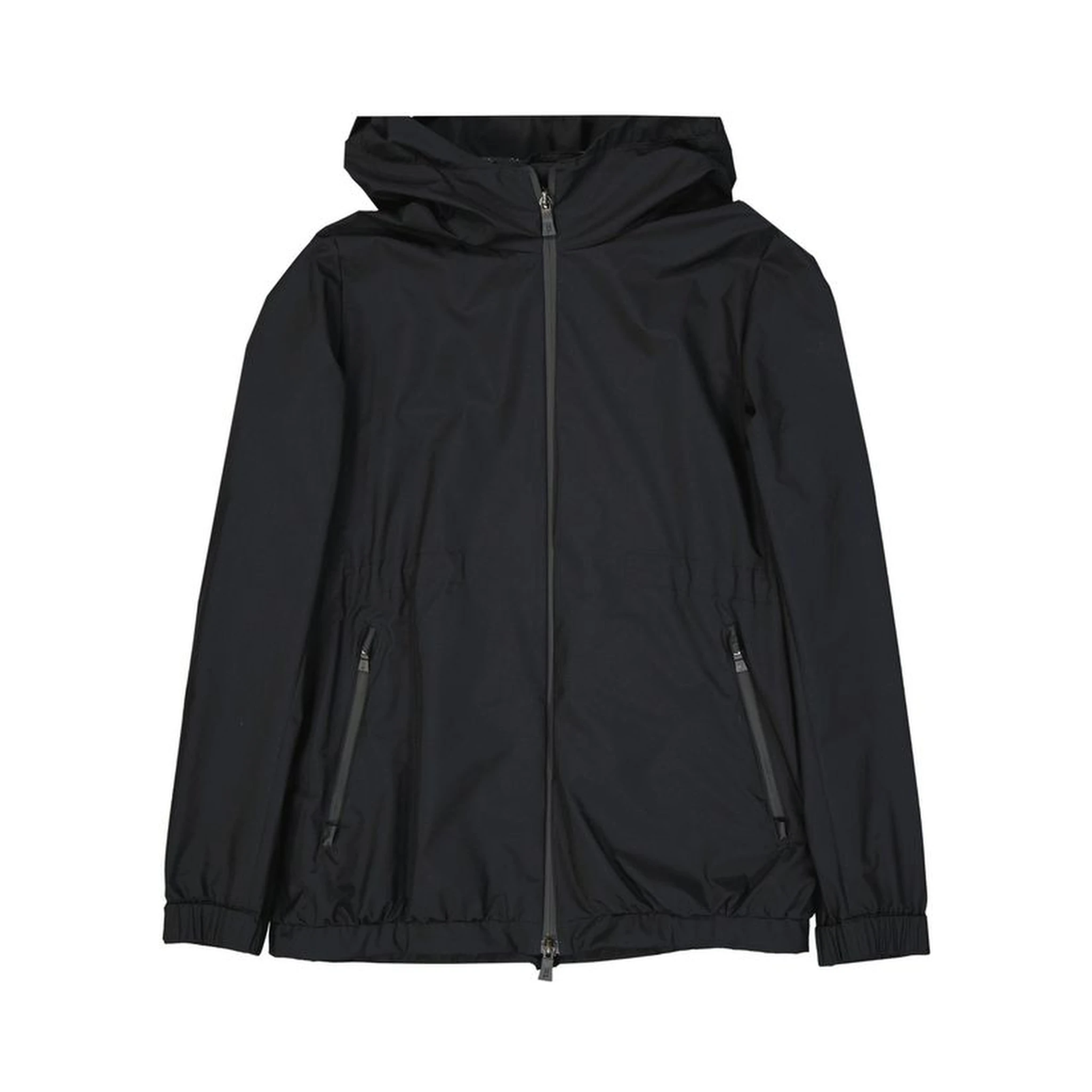 Black Polyester Shell Jacket