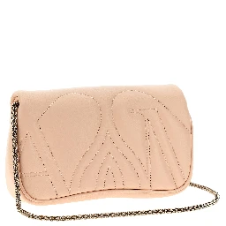 Beige Lamb Leather Crossbody Bag