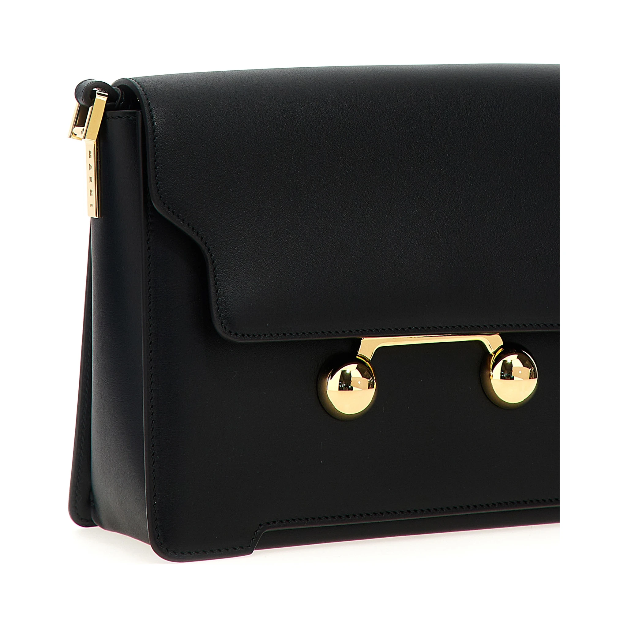 Black Calfskin Shoulder Bag