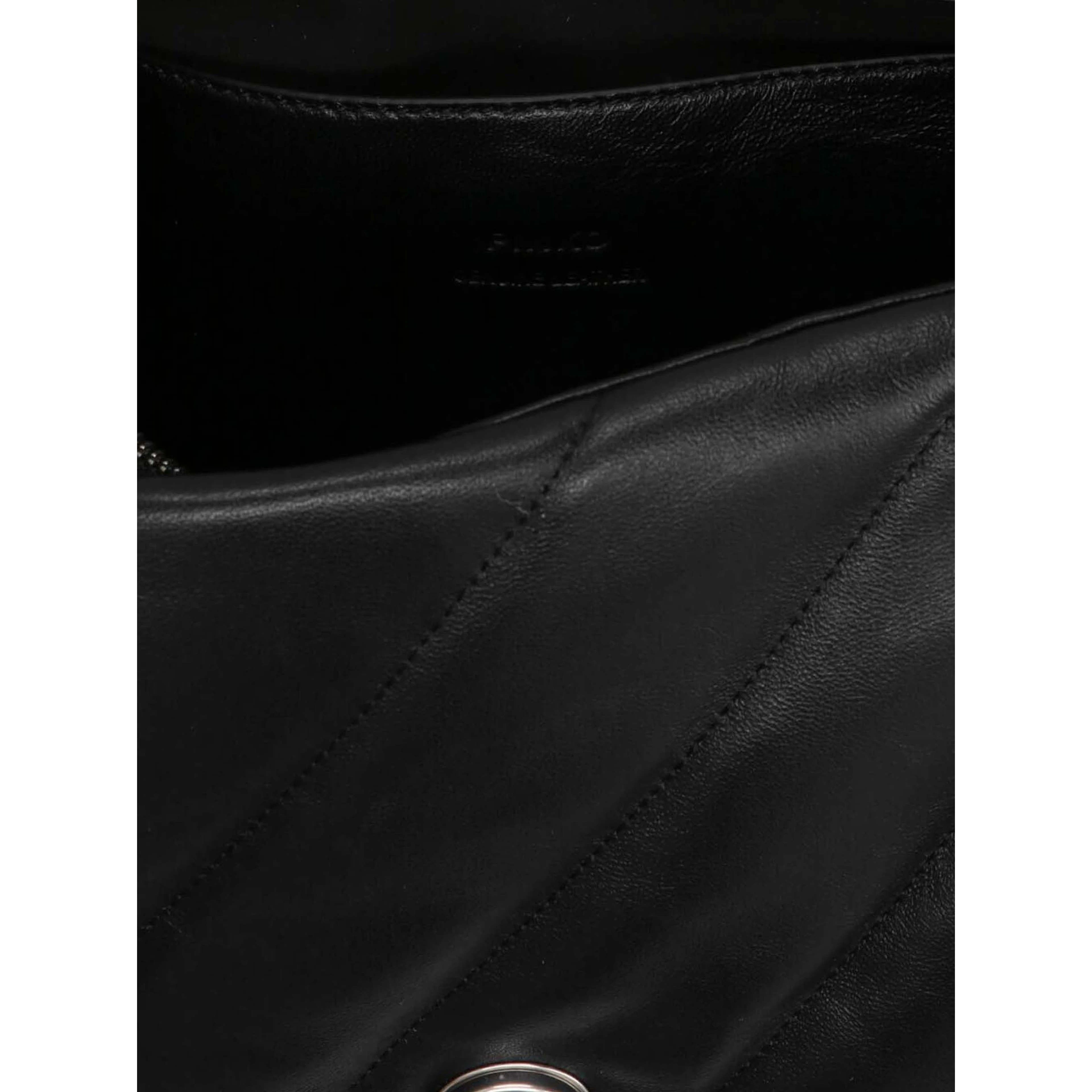Black Lamb Leather Crossbody Bag