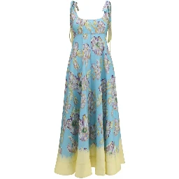 Multicolor Linen Casual Dress