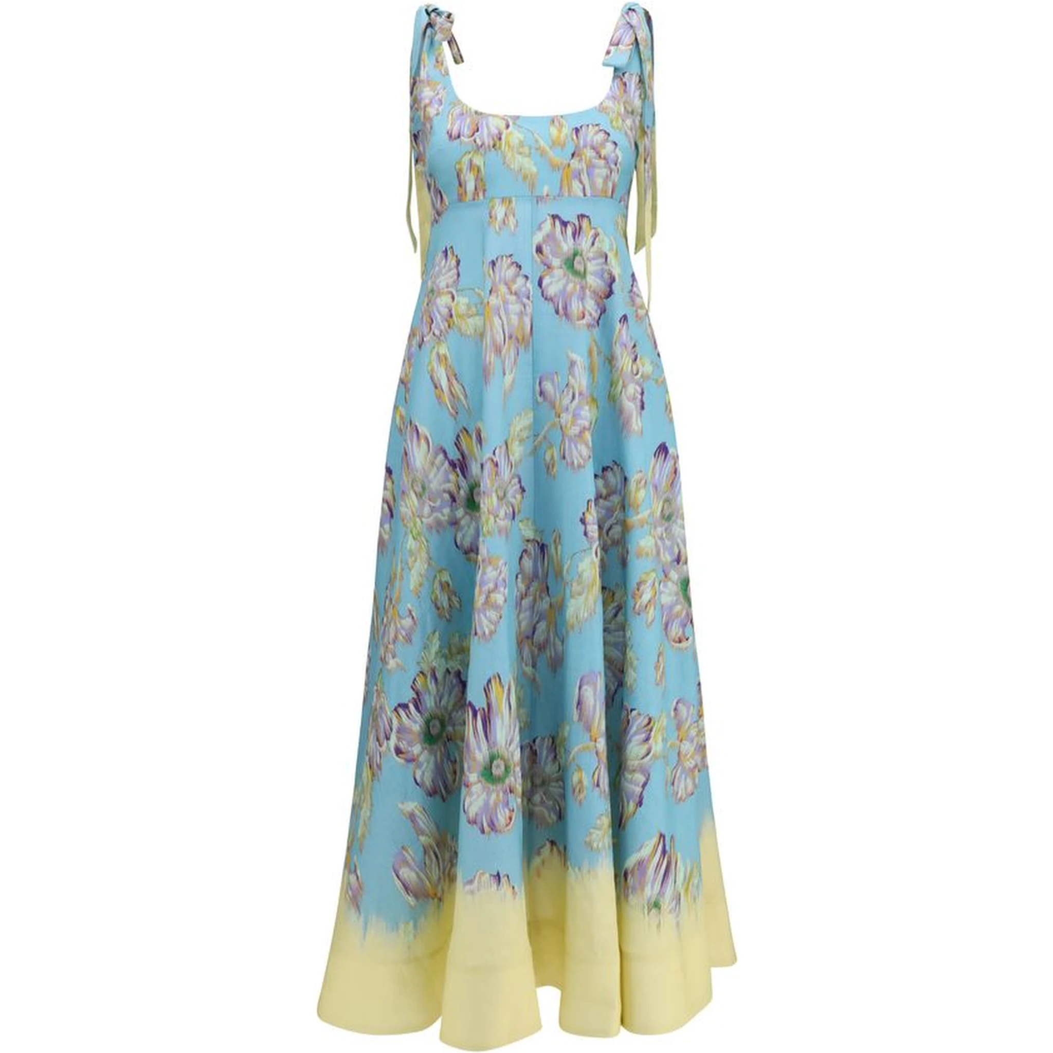 Multicolor Linen Casual Dress