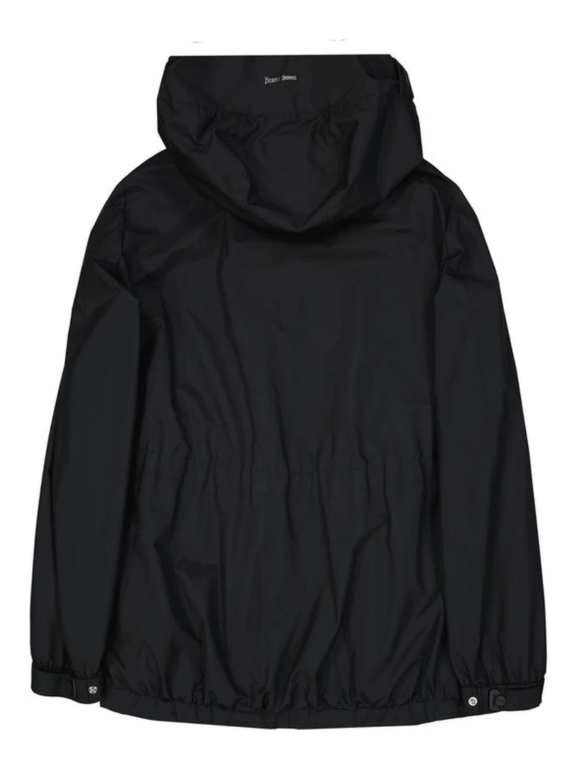 Black Polyester Shell Jacket