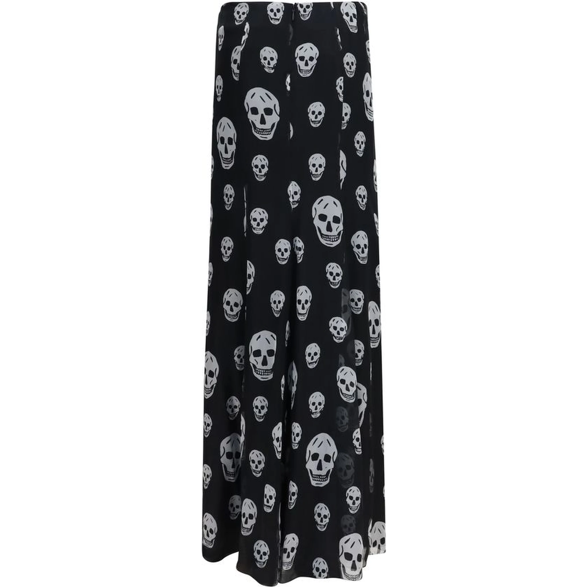 Black Silk Long Skirt