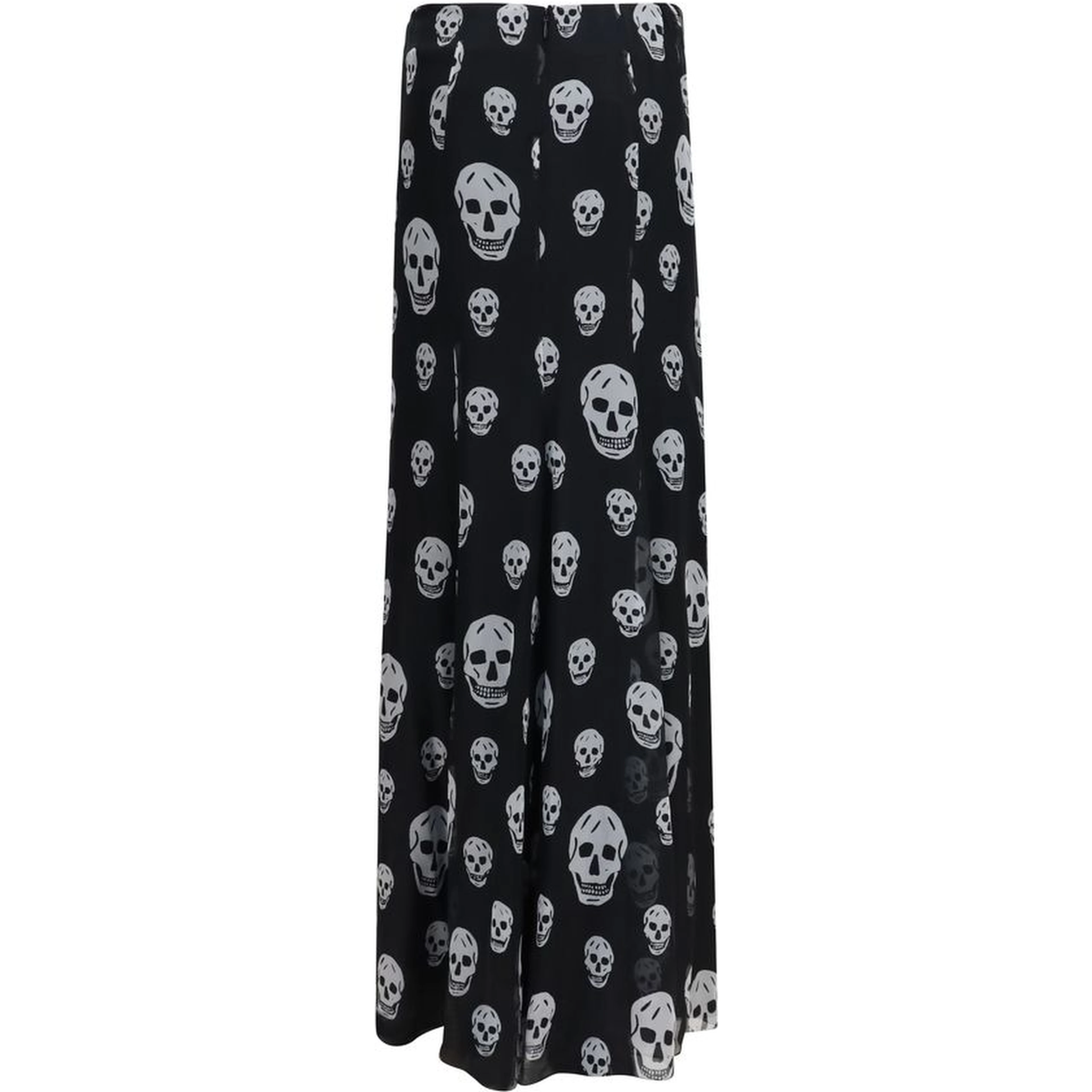 Black Silk Long Skirt