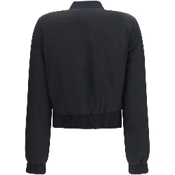 Black Polyester Bomber