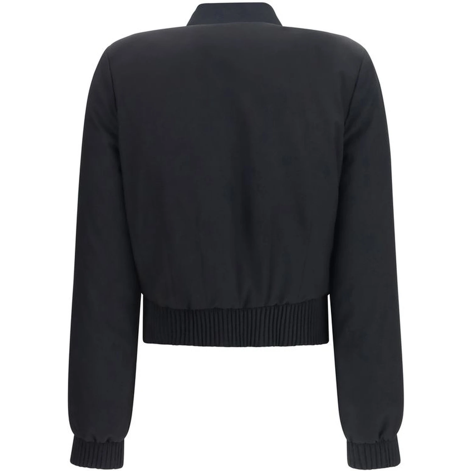 Black Polyester Bomber