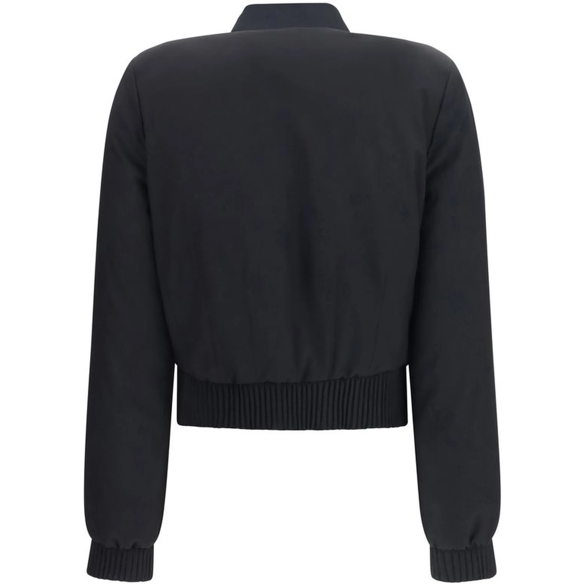 Black Polyester Bomber