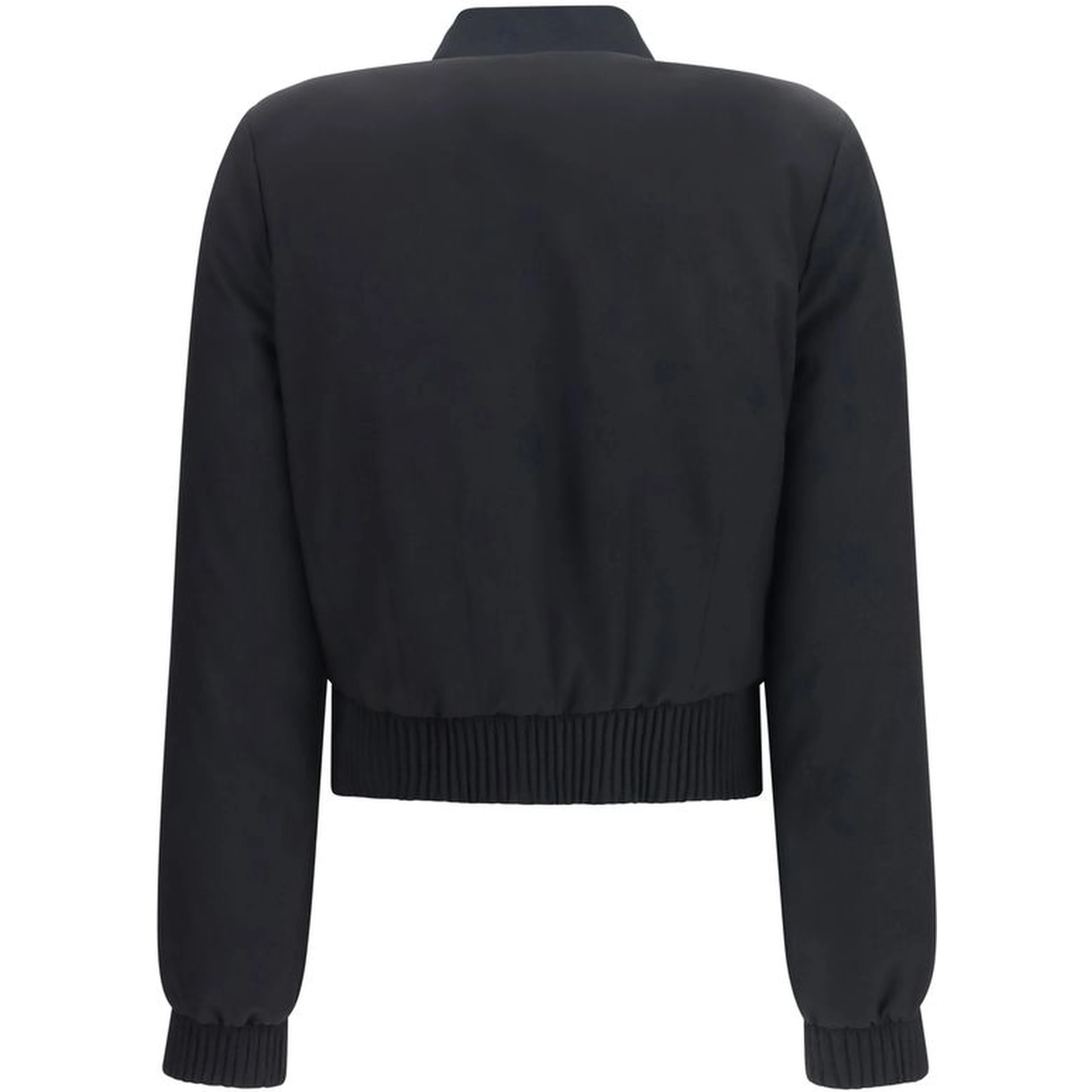 Black Polyester Bomber