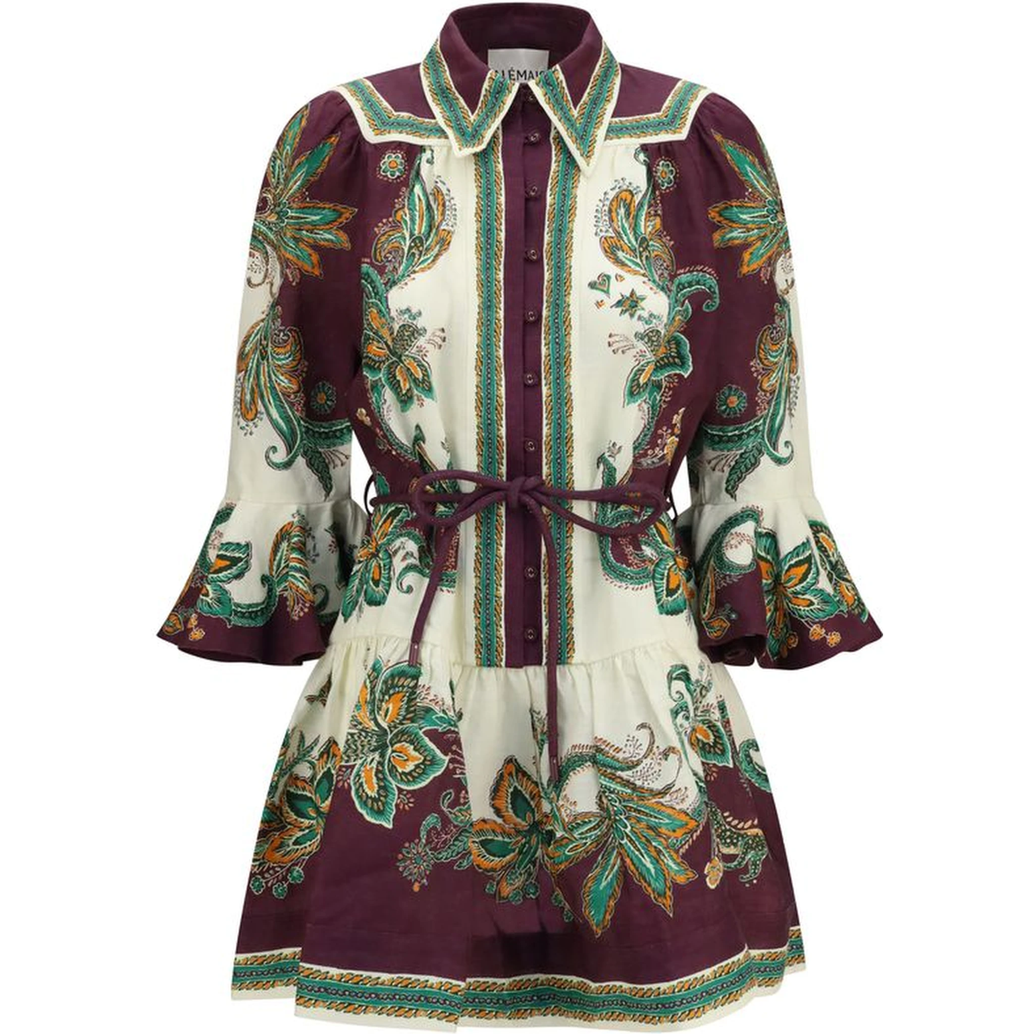 Multicolor Linen Casual Dress