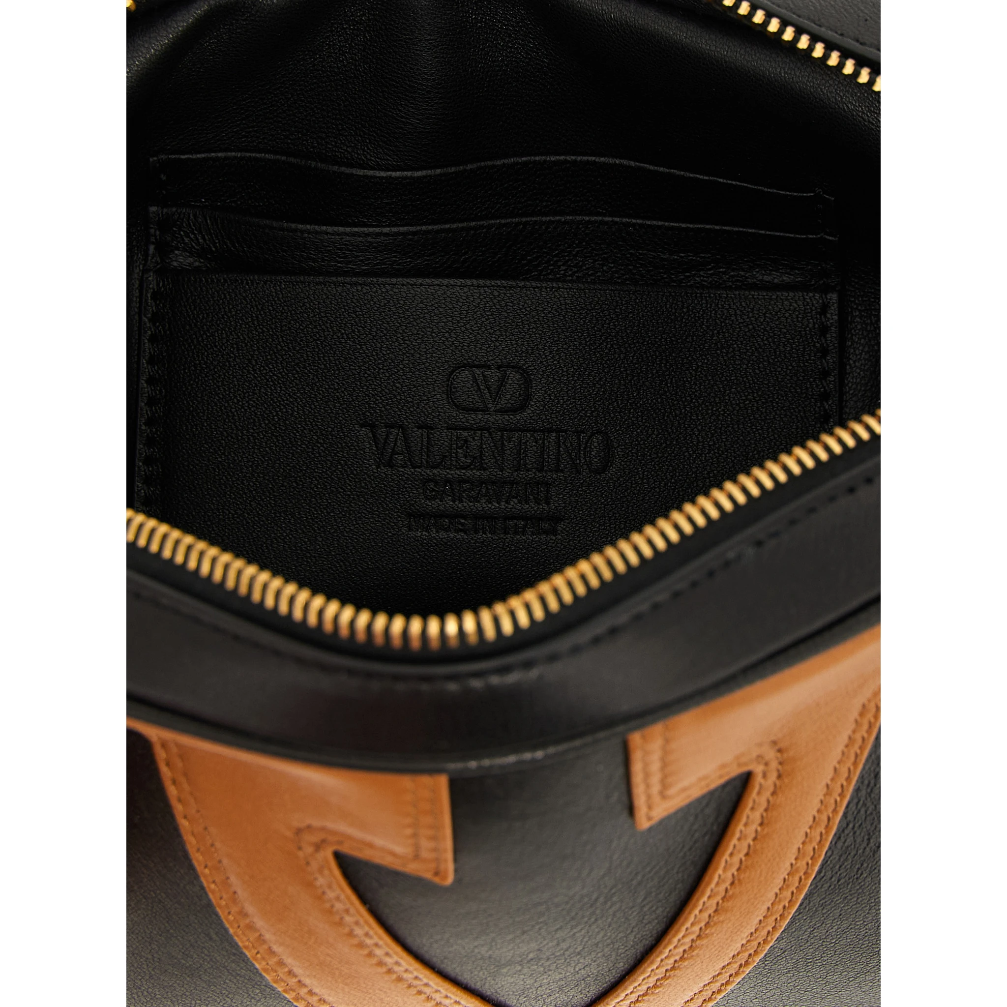 Brown Lamb Leather Crossbody Bag