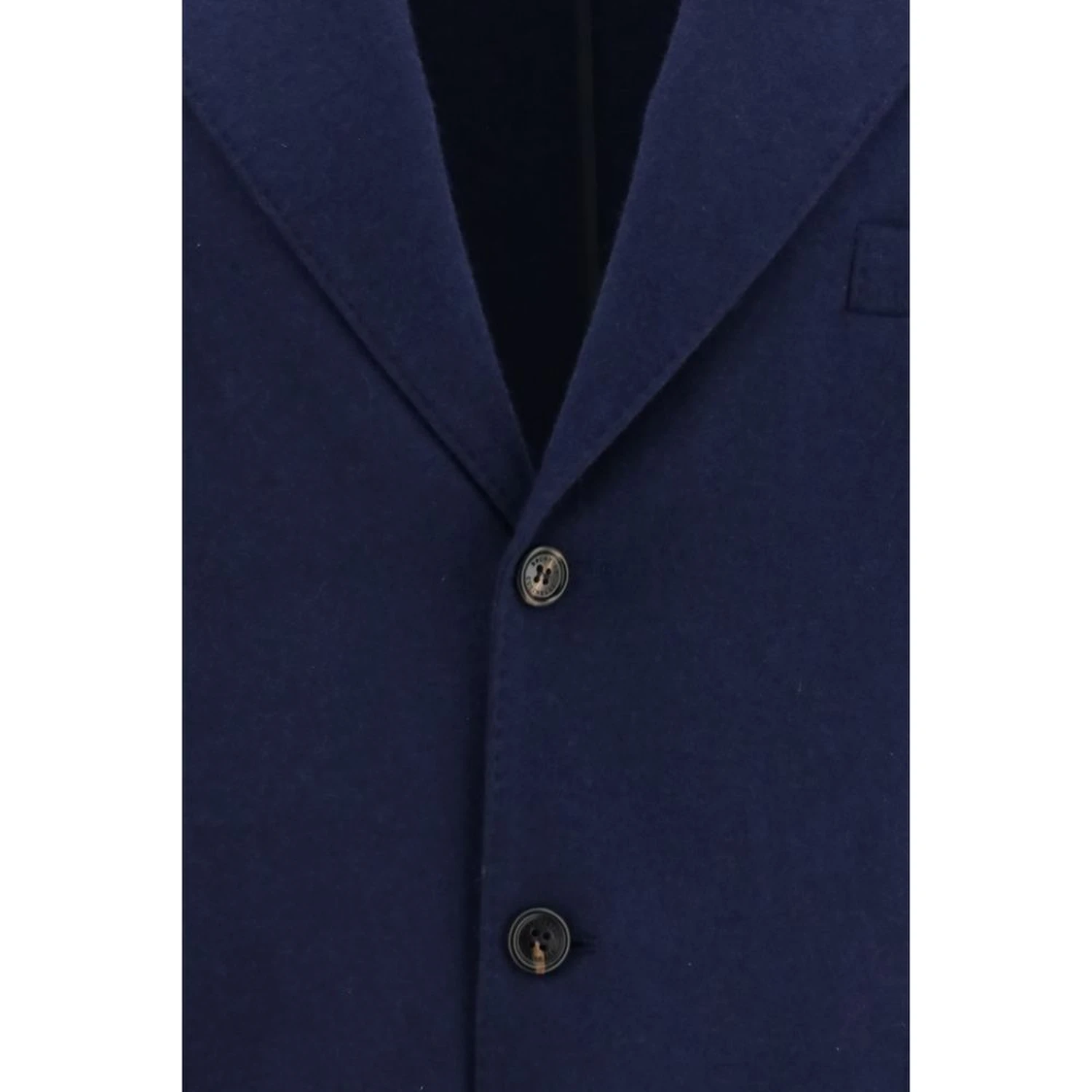 Blue Cashmere Full-Length Jacket