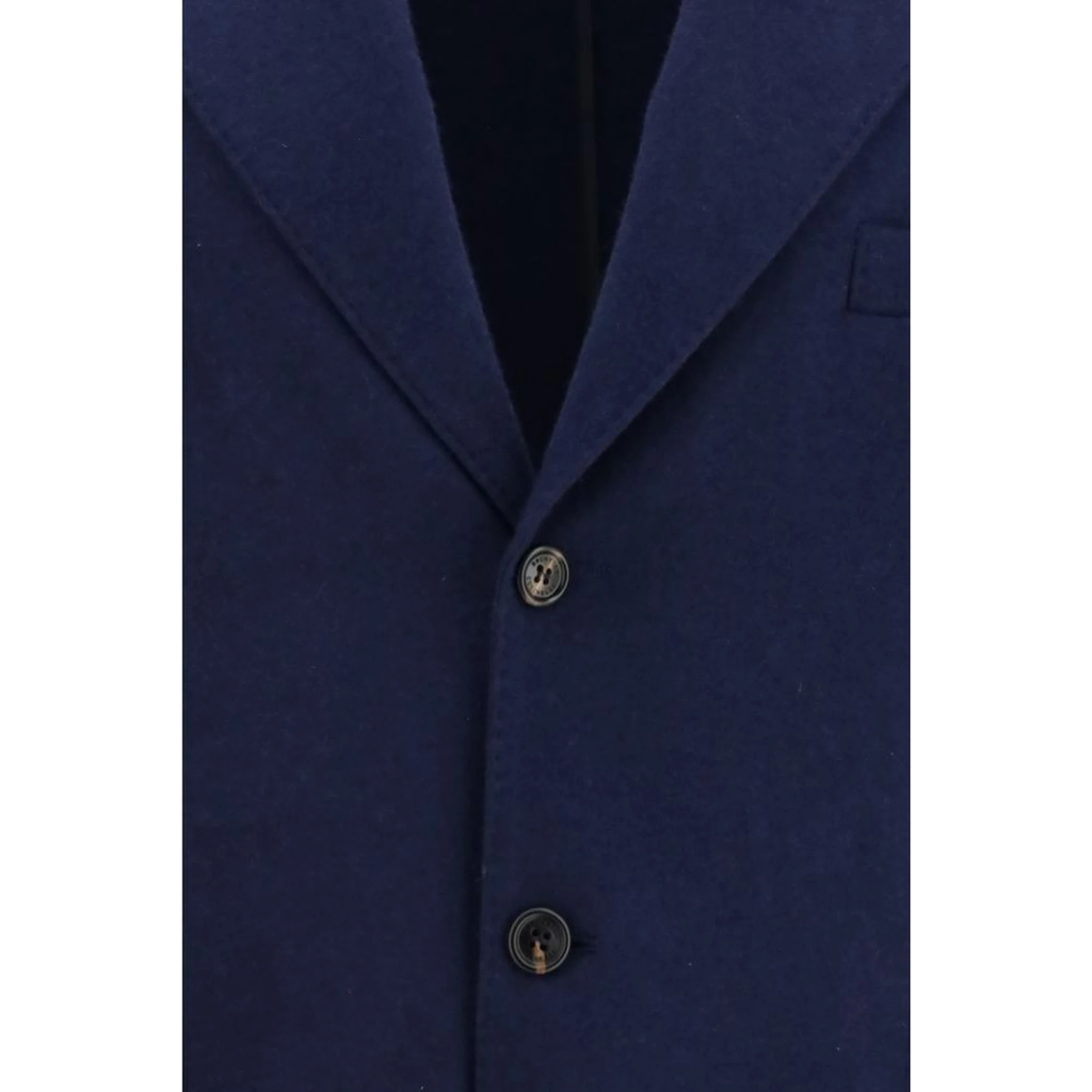 Blue Cashmere Full-Length Jacket