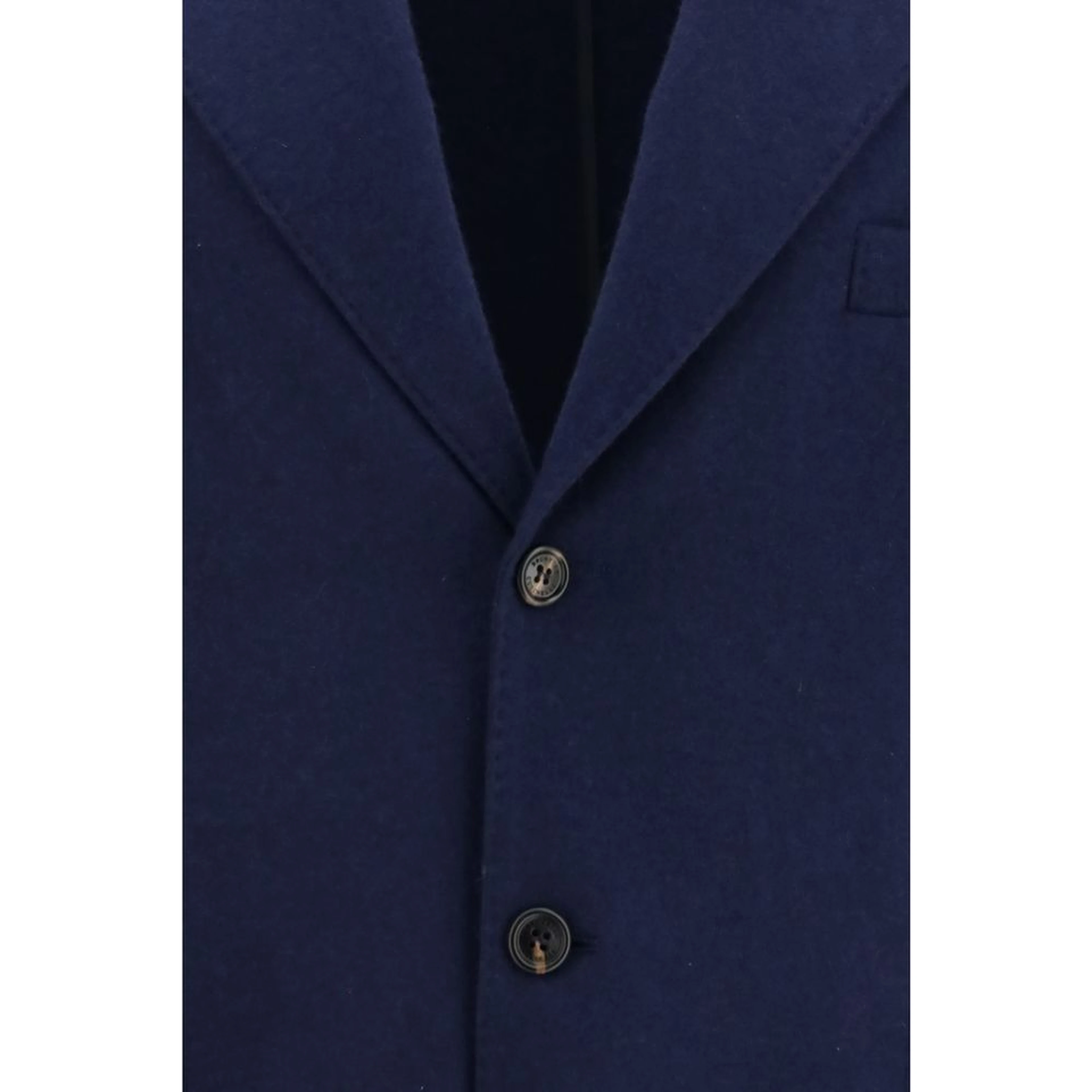 Blue Cashmere Full-Length Jacket