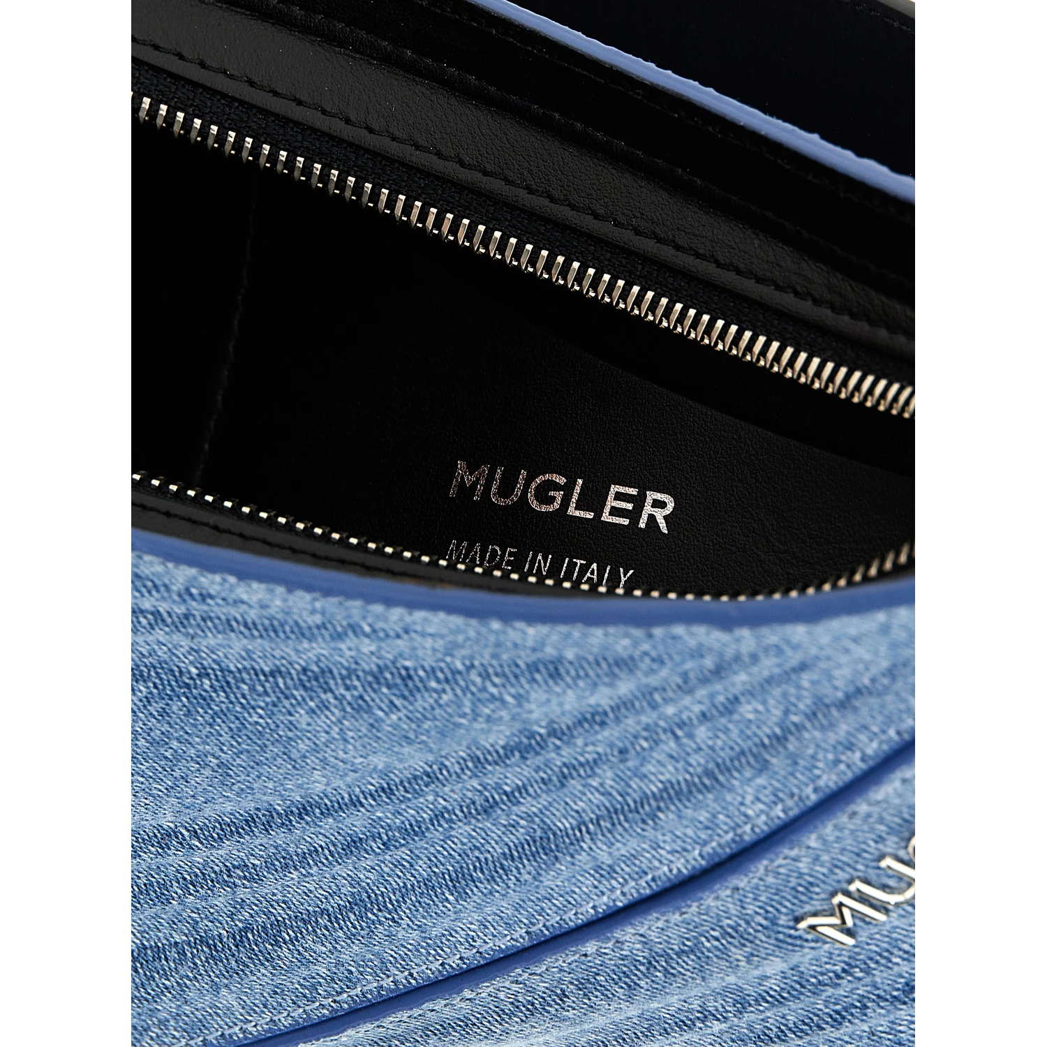 Blue Calfskin Shoulder Bag