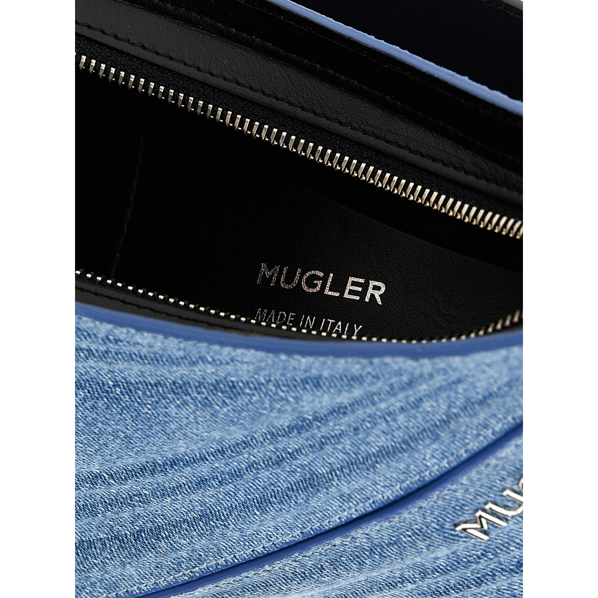 Blue Calfskin Shoulder Bag