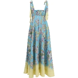 Multicolor Linen Casual Dress