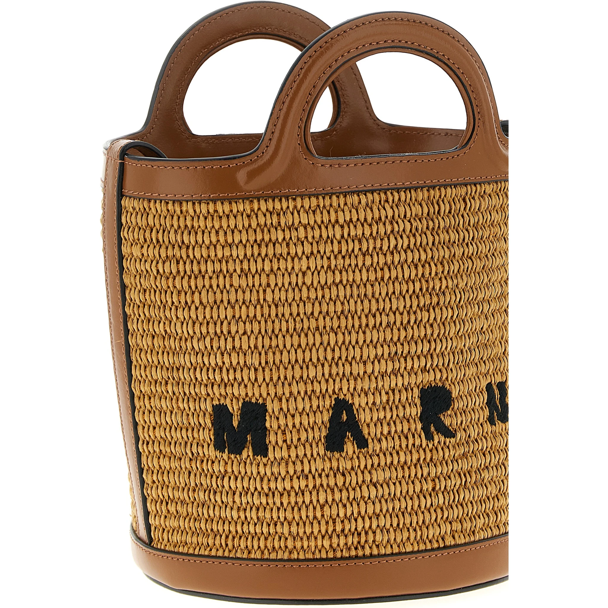 Brown Cotton Handbag